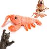 Electric Jumping Lobster Cat Toy, USB Rechargeable Moving Plush Shrimp, Interactive Floppy Pet Toy for Dogs and Cats