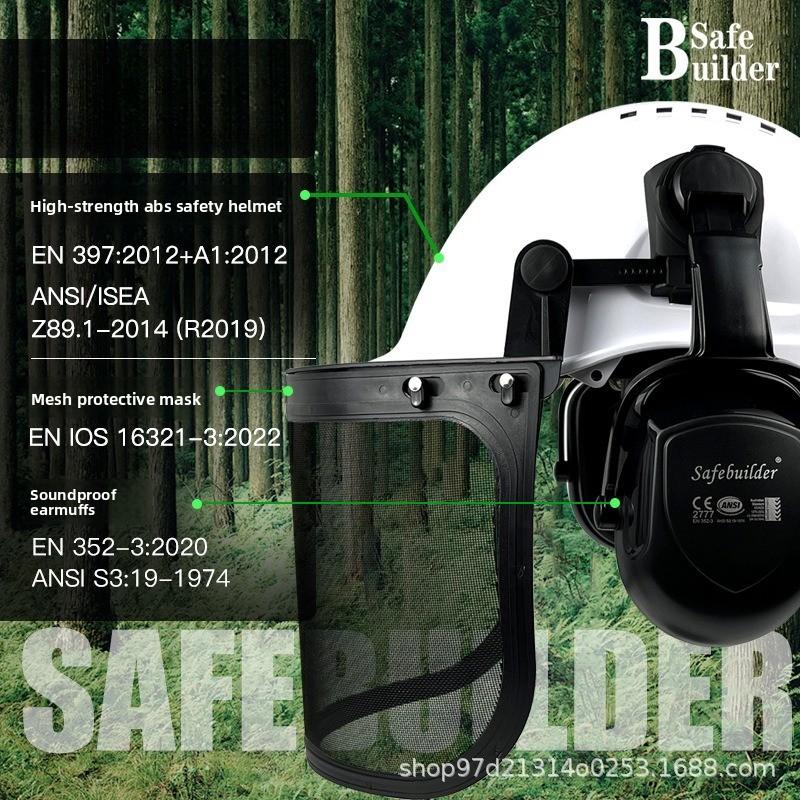 Forestry Logging Safety Hat Sound Insulation Noise Reduction Protective Screen Chainsaw Operation Anti-splash
