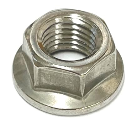 M12P=1.25 Fine Pitch Stainless Flange Nuts Made in Japan (4 Pack)