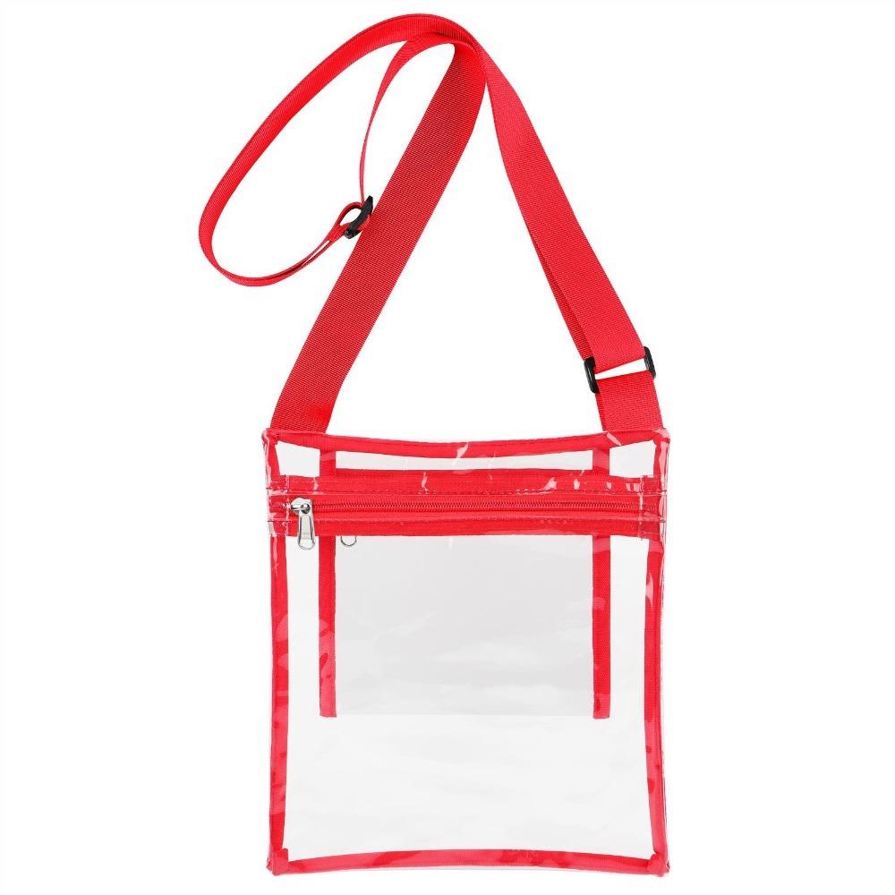 Casual PVC Waterproof Transparent Pouch Large Capacity Adjustable Strap Shoulder Bag Lightweight Messenger Bag Women