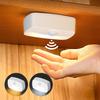 LED Bewegungssensor Nachtlicht 4er Pack - Batteriebetrieben, Klebbar, Warmweiß 3200K, Automatisches Ein-/Ausschalten, Innenbereich Flur Toilette Küche