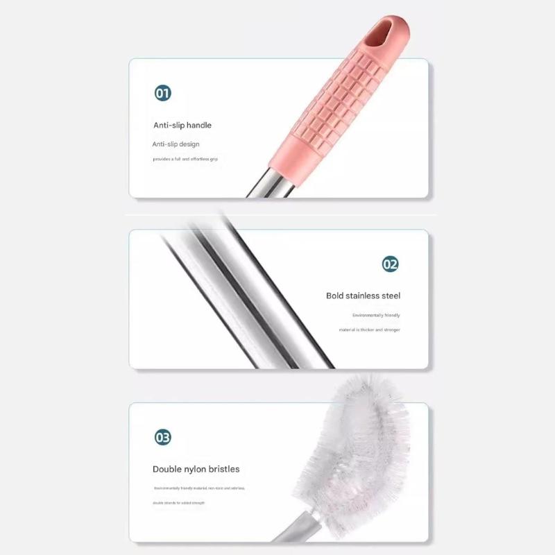 Durable Efficient Bottles Scrubber With Nonslip Grip Efficiently Cleans Tall Mugs Flasks And Hard To Reach Area