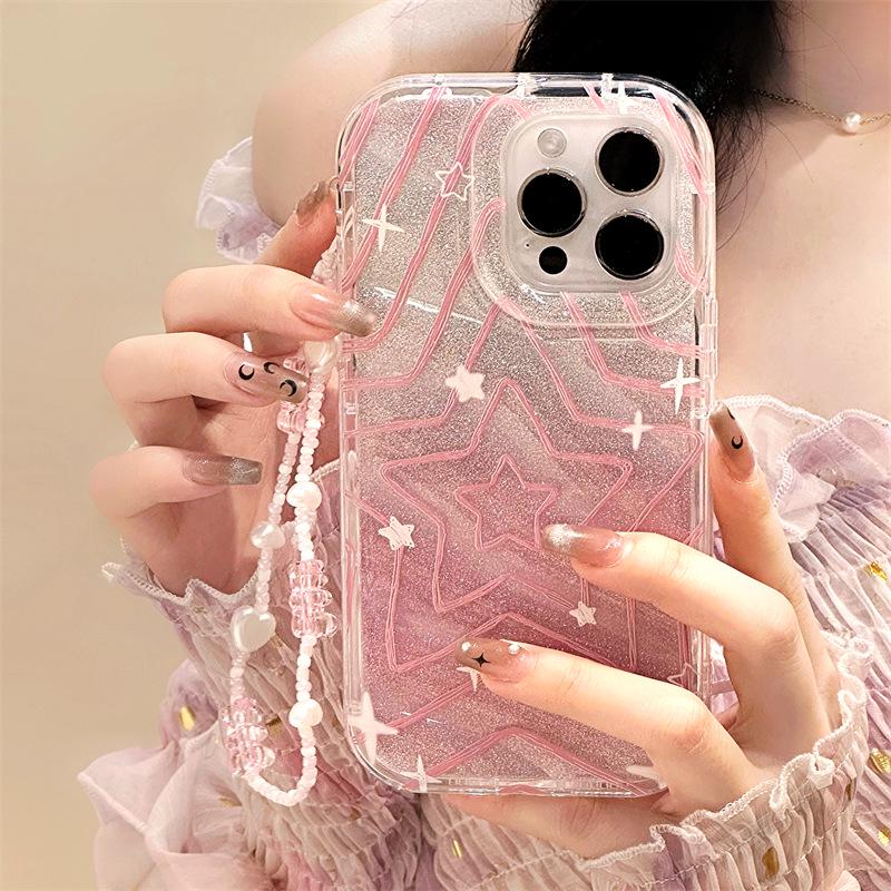 Zhitai Różowe Etui Bransoletka na iPhone 15 Pro, 14, 13, 12, 11