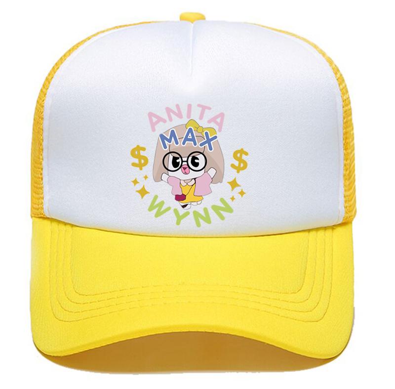 Trendy Anita Max Wynn Foam Trucker Hat Cute Mesh Snapback Caps Boy Girl Sun Beach Baseball Cap Female Summer Breathable Visor
