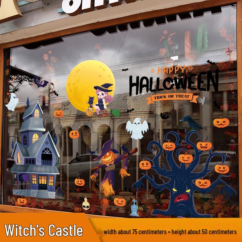 Halloween Window Cling Stickers for Kindergarten & Store Decor