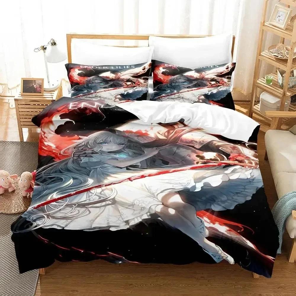 

Ender Lilies Quietus Of The Knights Comfortable Duvet Cover Pillowcase Bedding Set Children Bedroom Decoration Home Textile 70x133cm 2pcs