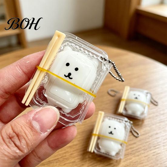Bear Sensory Toy 1/2/3Pcs Stress Relief with Clear Box & Chopsticks, Cartoon Bento Squeeze Toy, Slow Rising for Anxiety Reduction Rebound