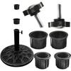 6Pc Parasol Base Stand Umbrella Holder Adaptor Tube Bolt Fixing Mount Accessorie Outdoor Umbrella Seat Cover