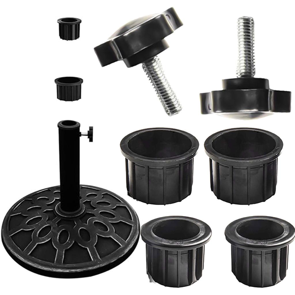 6Pc Parasol Base Stand Umbrella Holder Adaptor Tube Bolt Fixing Mount Accessorie Outdoor Umbrella Seat Cover