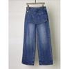 Women's Plus-Size Retro Denim Pants for Spring/Fall: Slimming High-Waisted Wide-Leg Pants with Stylish Design