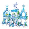 463 sztuk przyjaciele dom księżniczka lodowy zamek śnieg Model świata klocki ulica miasta widok cegły edukacyjne zabawki dla dziewczynek prezent