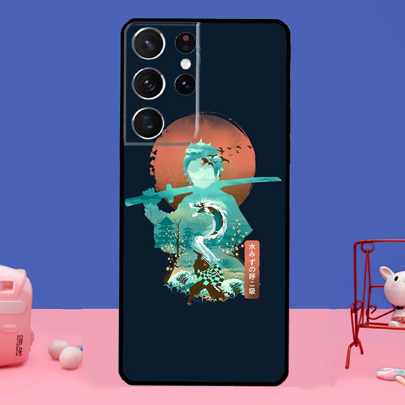 Etui Demon Slayer Kimetsu no Yaiba dla Samsunga Galaxy S21 S22 Ultra S20 FE S8 S9 S10 Note 10 Plus Note 20 Ultra Coque
