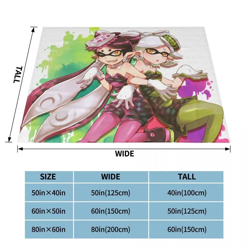 Callie Marie Splatoon Game Flannel Blankets Fashion Throw Blankets for Home Hotel Sofa 200x150cm