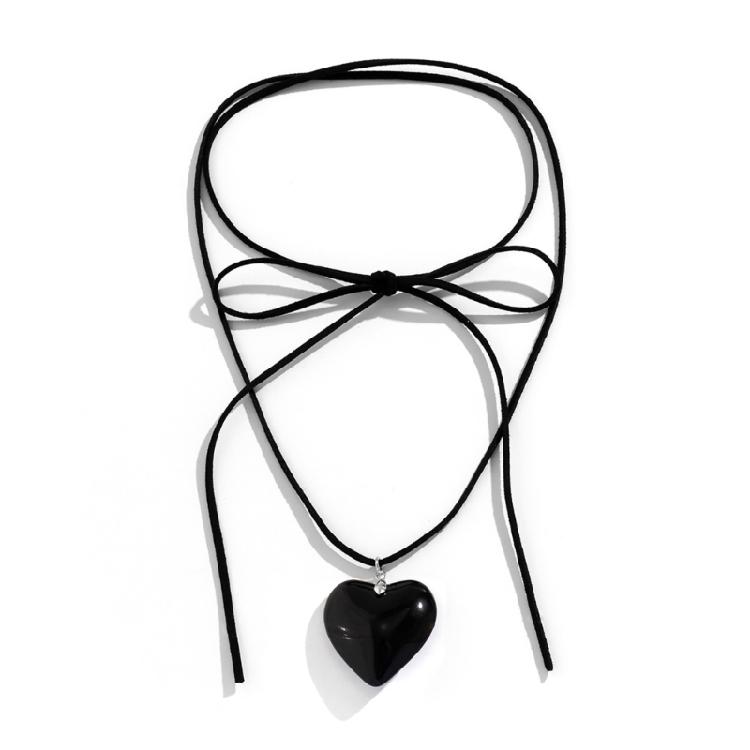 Goth Love Heart Clavicle Chain Women Girls Wedding Jewelry Party Birthday Gift