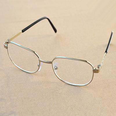 Reading Eyeglasses Ladies Men Durable Metal Metal Spectacle Frame Frame Crystal Glass Rectangular Hyperopia Presbyopia Reader Glasses +10 +15 +2.5