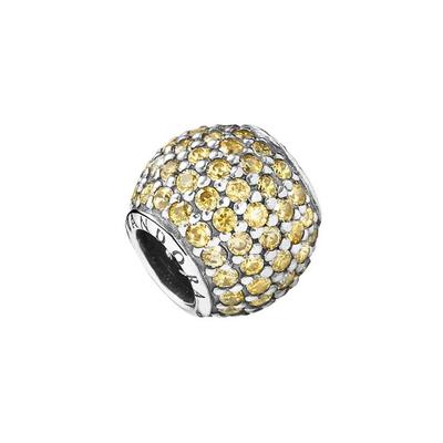 Cubic Zirconia Bead Women Jewelry Yellow 791051FCZ