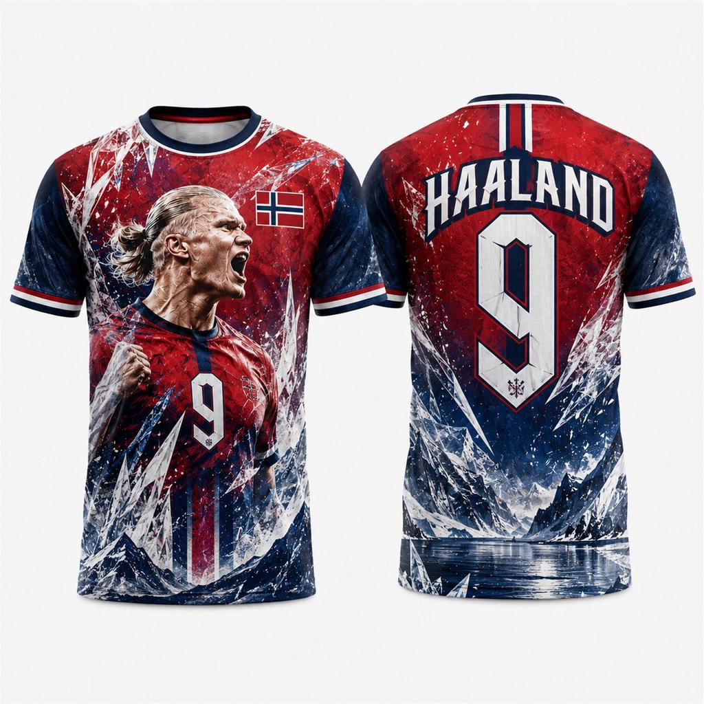 Maglia da Calcio Commemorativa Haaland da Uomo/Bambino - per Allenamento, Corsa e Tutti gli Sport