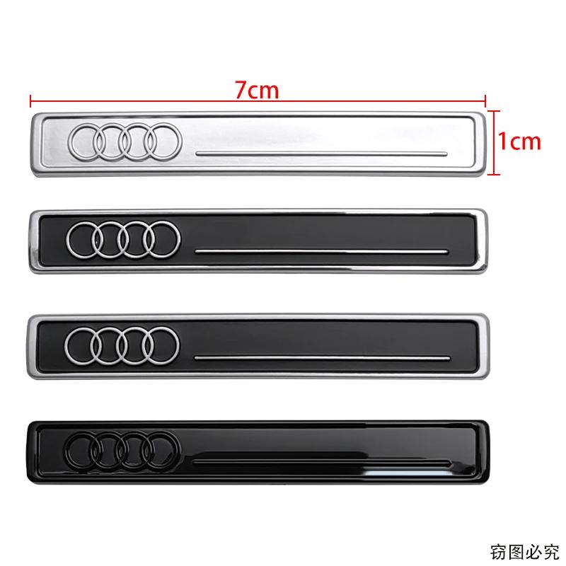 For Audi RS3 Car Interior Stickers for AUDI A1 A2 A3 A4 A5 A6 A7 A8 Q3 Q5 Q7 Q8 S7 S8 S3 S5 S6 Body Side Decals Emblem Badge Accessories