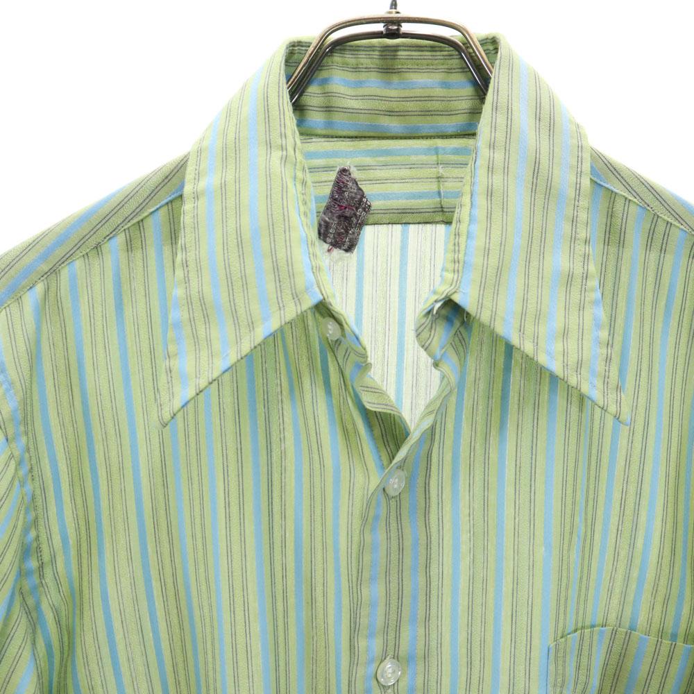 ENOURO BY ENRO anii 70 vintage Cămașă cu mâneci lungi cu model în dungi Sistem verde Bărbați Second-hand