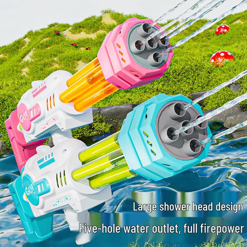 Gatling Water Gun for Kids - Large Pull-out Sprinkler for Beach and Rafting Water Fights