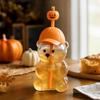 Halloween Pumpkin Bear Glass Cup for Holiday Drinks