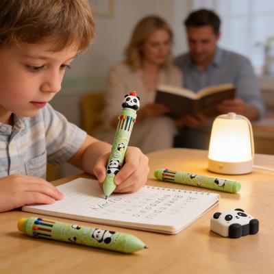 Penna a Sfera Retrattile Penna a Sfera Multicolore Cartone Animato per Diario Prendere Appunti & Evidenziare Punta Fine 0.7mm Penne Cancelleria per Studenti per
