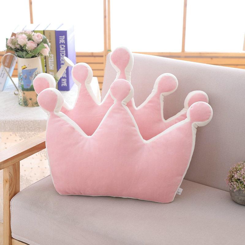 Soft Princess Crown Pillow Stuffed Sleeping Pillow Girl Room Sofa Decor Rainbow Cloud Star Celebrity Studio Cushion Gift for Her