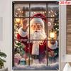 Christmas Window Hanging Banner Decoration Santa  Xmas Tree Holiday Party Supplies