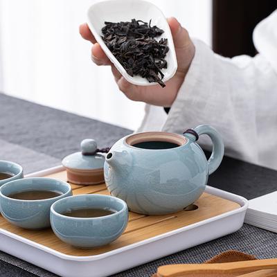 Ge Yao Ceramic Teapot Manual Chinese Ice Crack Split Teapot Can Raise Xishi Tea Pots Household Kung Fu Tea Pot