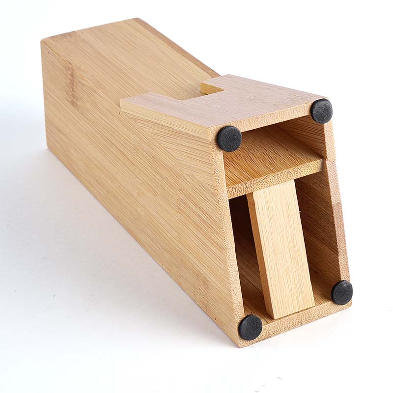 Bamboo Wood Knife Holder Box Meat Fish Slicing Cutter Cleaver Storage Knife Stand Desktop Chef knives Rack Kitchen Accessories