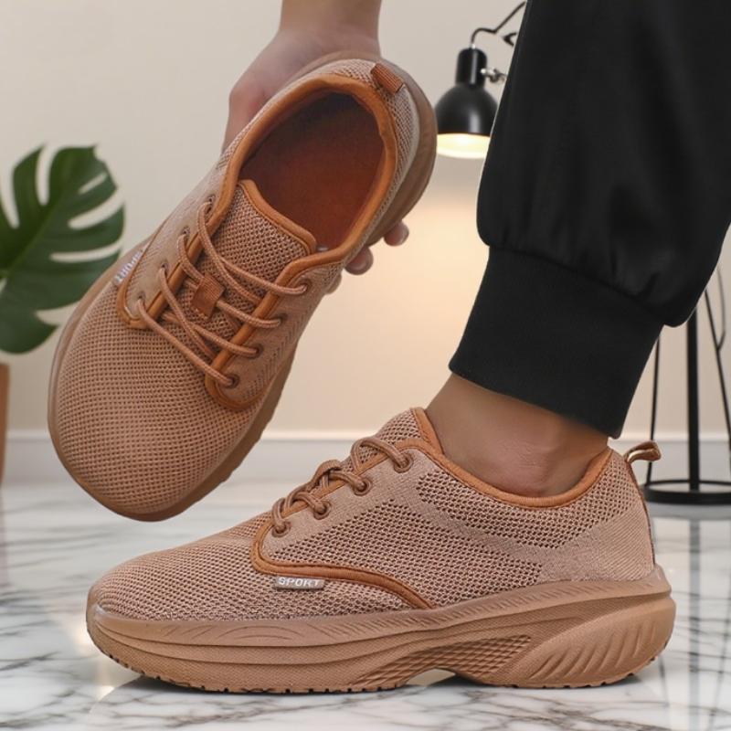 Neue Herren Laufschuhe Atmungsaktives Mesh Bequeme Barfußschuhe Breite Zehenbox Schuhe mit dicker Sohle Outdoor Camping Weiche Herren Sneaker