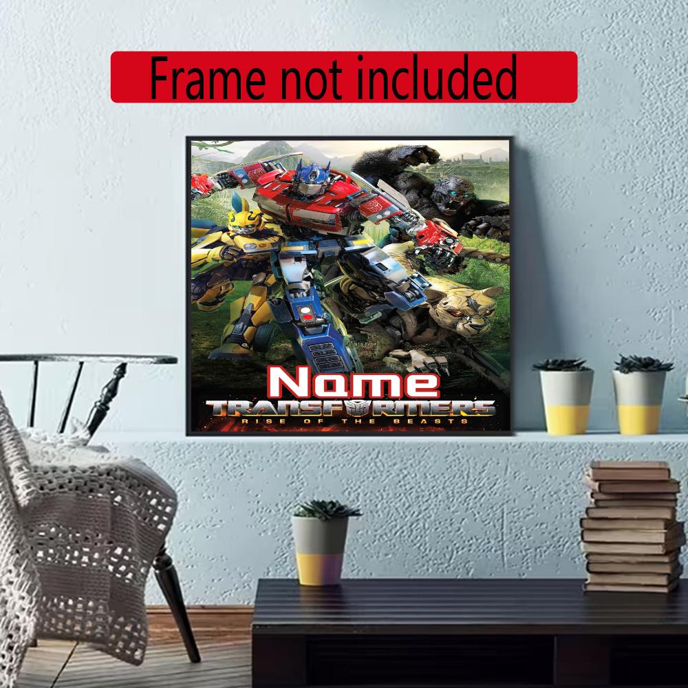 Love Transformers Customize Your Name Diamond Painting Round Diamond Diy Frameless Holiday Artwork Suitable For Home Office Wall Decoration