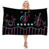 Tiktok 3d Printed Towel Bathing Bathrobe Beach Swimming Swimwear Shower Towel