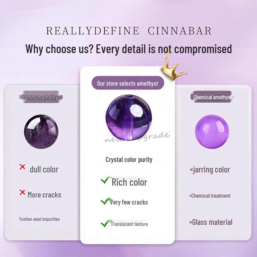 High-Quality Natural Amethyst Beads Necklace & Bracelet DIY Set