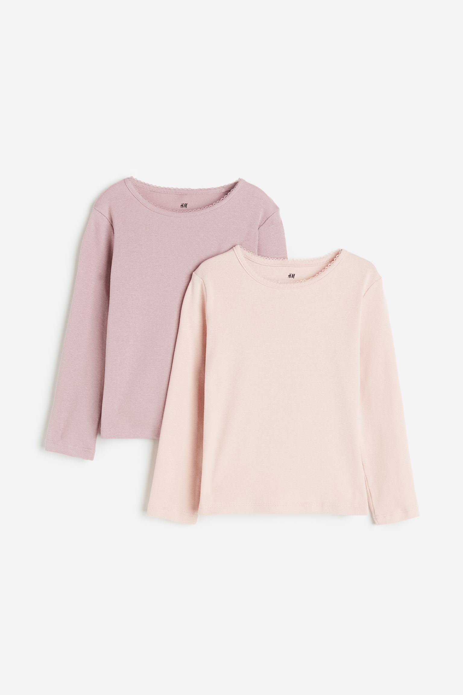 

2-pack picot-trimmed tops