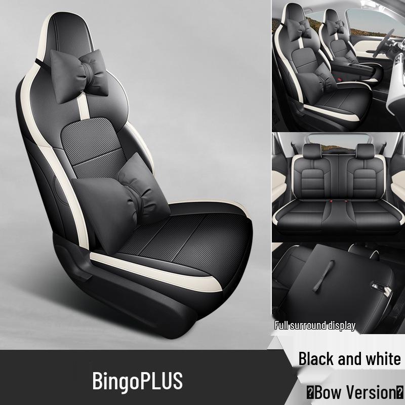 Bingo PLUS Leather Car Seat Cushion - Universal, New Model for All Seasons, Fits Special Cars, 5-Seat