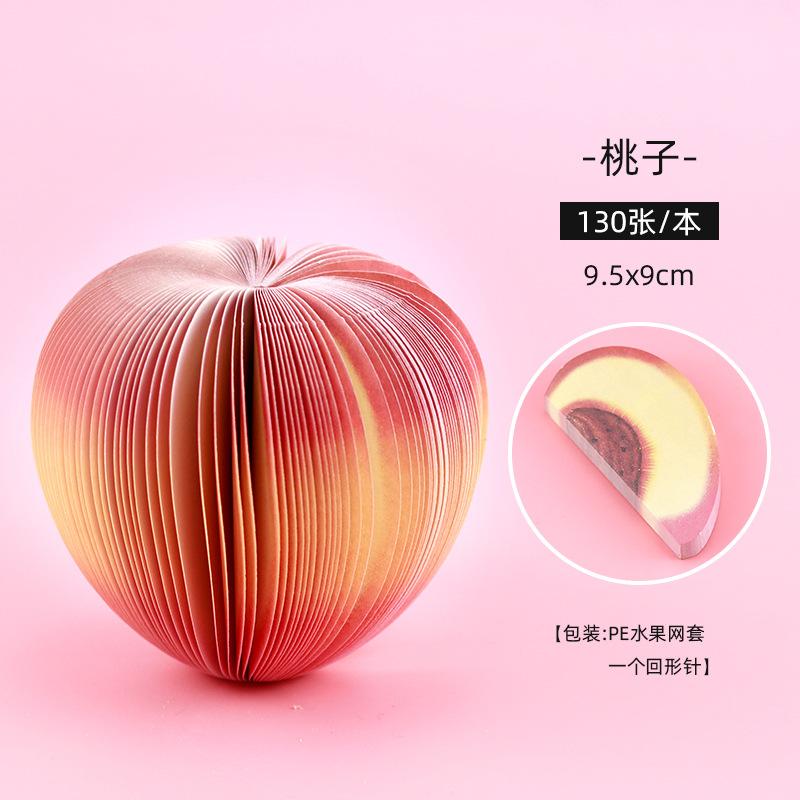 1Pcs/130sheet Korean Merchandise Feng Shui Fruit Three-dimensional Sticky Note Book Creative Be Ordered with Sticky Note Paper