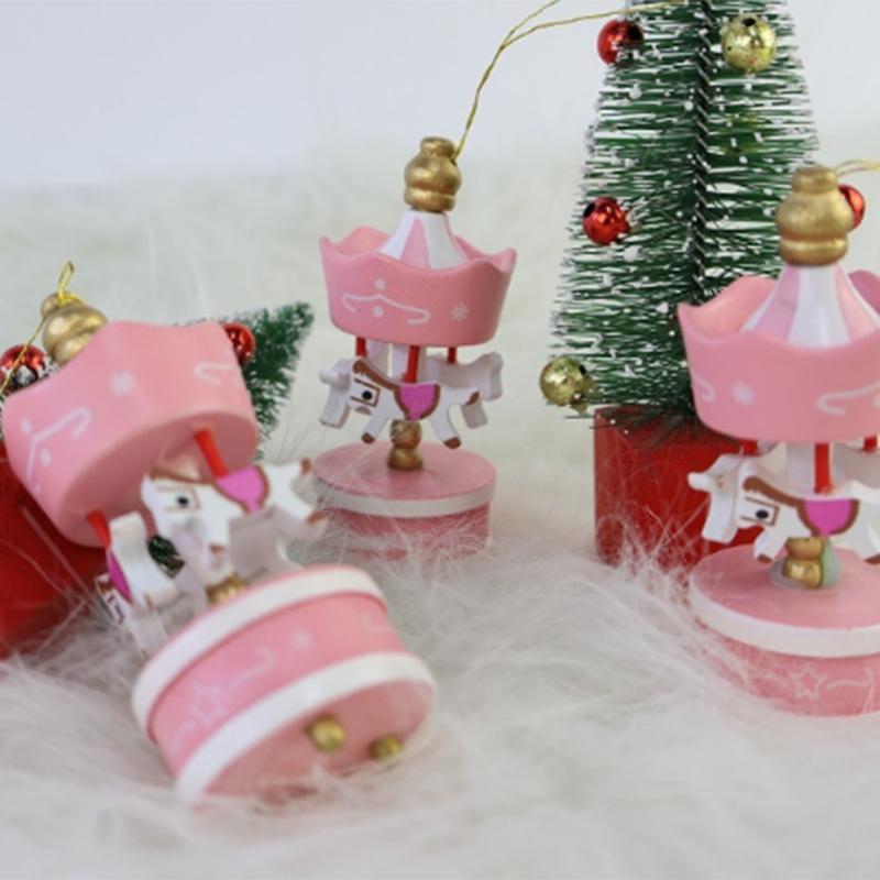 Pack of 6 Rotating Decorations Wood Christmas Ornament Suitable for Holiday Homes Party Decoration User Friendly Design