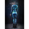 Erwachsene Halloween Kostüme Frauen Sexy Gothic Overall Roboter Cosplay Kostüm Science Fiction Moderne Maschine Weibliche Engen Strampler