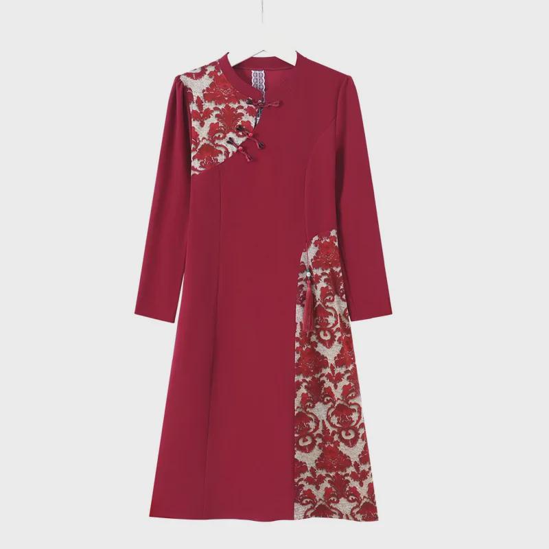 2024 Elegant Chinese-Style Mother of the Bride Dress for Ages 40-60