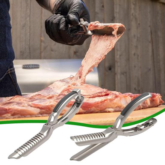 Odstraňovač blány z žeber Nerezová sada pro přípravu BBQ žeber Ergonomický design Nástroje pro odstraňování blány z žeber