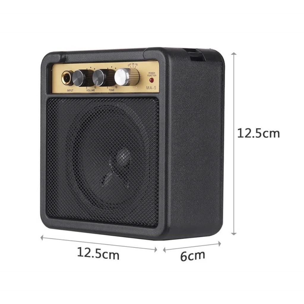 Mini Guitar Amplifier Amp 5W Travel Portable Supports Volume Tone Adjustment