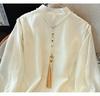 High-Quality Chinese Embroidery Top, Stand Collar, Spring/Summer, Lightweight, Casual Wear