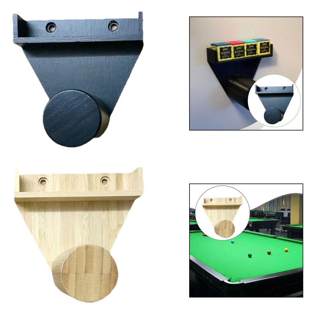 Wooden Snooker Triangle Organizer Wall Mount for Pool Table Maintenance, 12x12cm Space Saving Chalk Holder