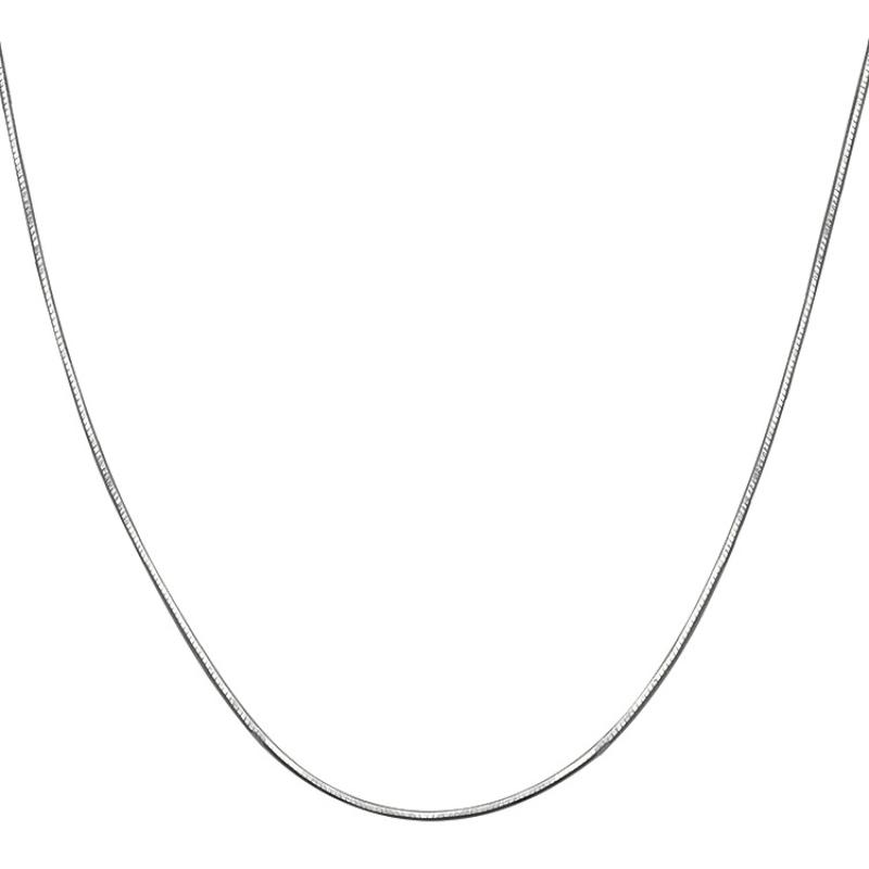 Fashion Classic Clavicle Chain Sterling Silver Jewelry S925 Silver Necklace 1MM Snake Chain with Chain 1MM Snake Bone Chain