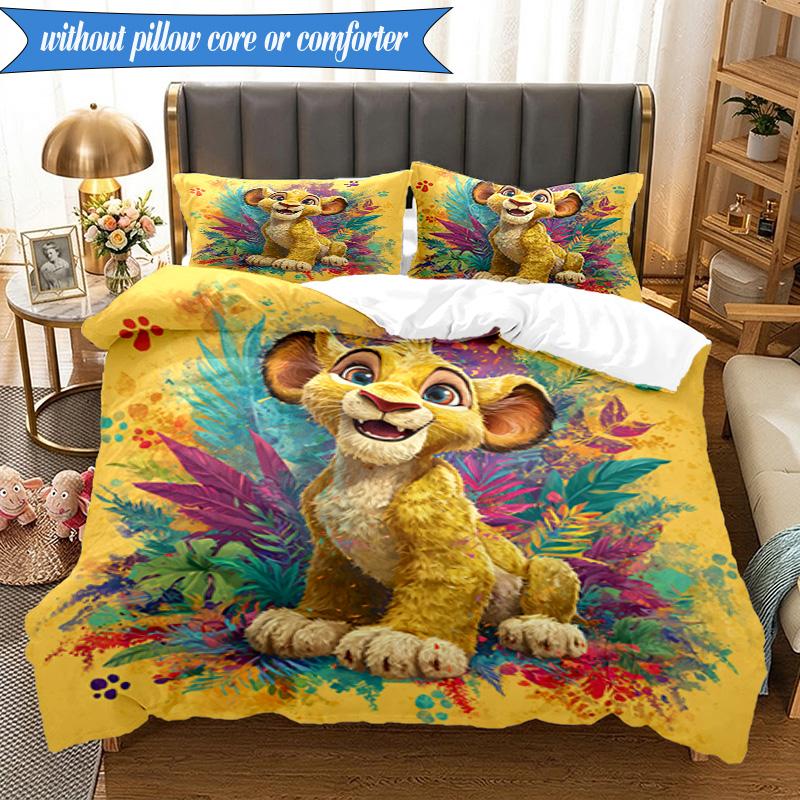 Lion king 3pcs K-pop music group Bedding set,Ideal for Bedroom, Dormitory,Including Duvet Cover And 2pcs Pillowcases,Fan gifts