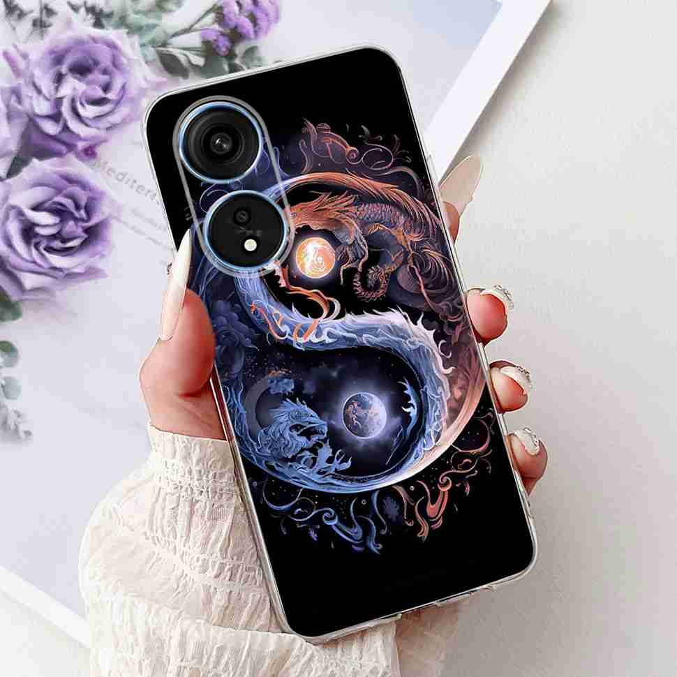 For Oppo A1 Pro 5G 6.7" Case Fashion Flower Painting Soft Silicone TPU Back Cover For Oppo A1 Pro a1 Pro PHQ110 Cases Bumper
