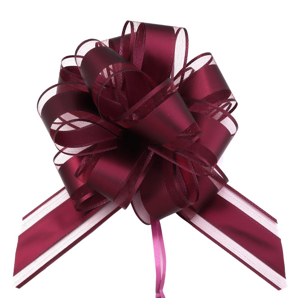 2/10Pcs Big Wedding Pull Bow Ribbons Flower Car Chairs Decoration Christmas Gift Wrap Packing Birthday Party Supplies Home Craft 5
