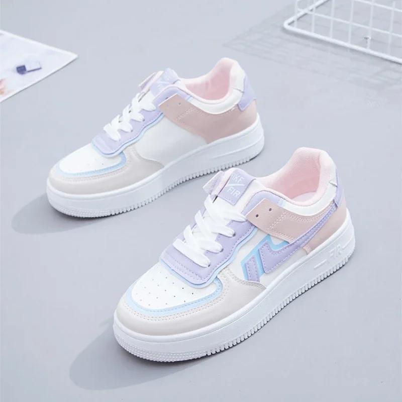 

Spring and Autumn New Fashion Casual Cross Strap Sneakers Comfortable Round Toe Thick Sole Breathable Running Shoes 35