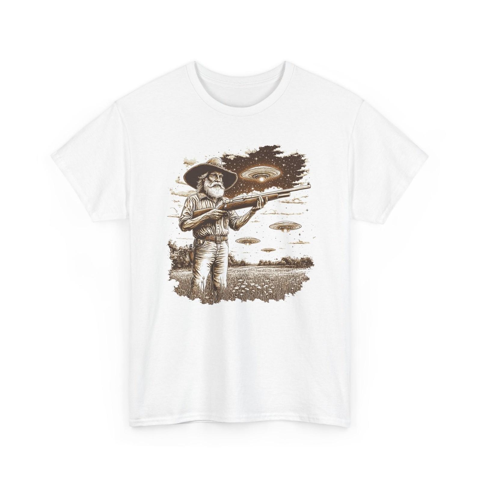 Space Alien Graphic Tee UFO Design Sci-Fi Inspired Unisex Unisex T-Shirt S
